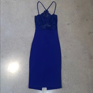 Blue midi dress